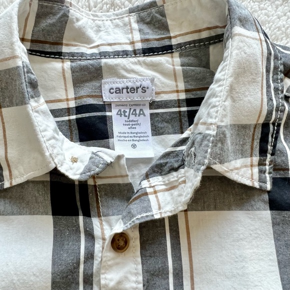 2 for $10/Carter’s Plaid Button-Front Shirt - Picture 6 of 9